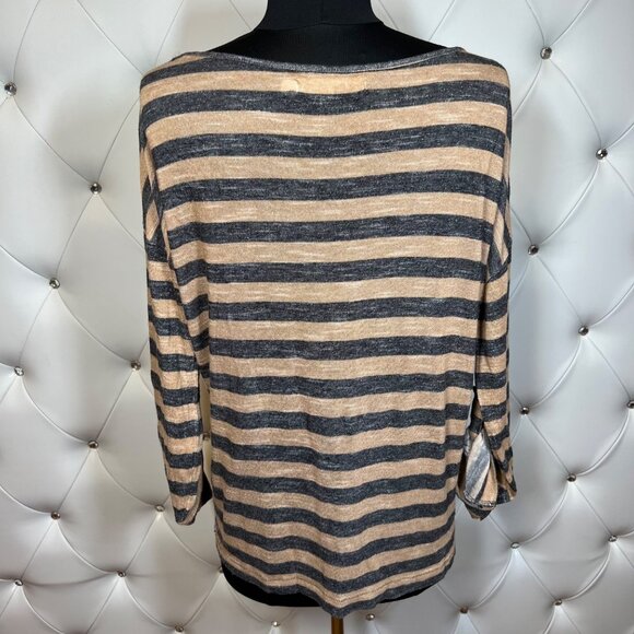 Ki-line Striped Black And Tan Women’s Top Size S - Picture 4 of 9